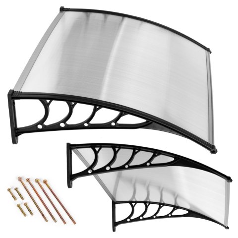Daszek nad drzwi 150x100 cm zadaszenie osłona poliwęglan ModernHome Daszek nad drzwi 150x100 cm zadaszenie osłona poliwęglan ModernHome