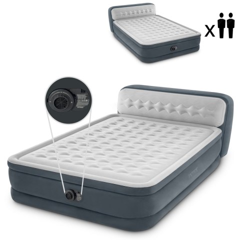 Materac łóżko 236x152 cm z pompką 2-osobowy DELUXE 64448ND Materac łóżko 236x152 cm z pompką 2-osobowy DELUXE 64448ND