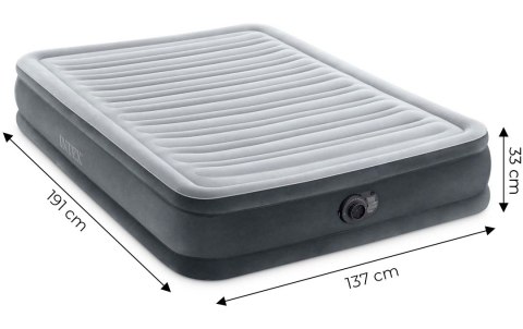 Materac łóżko do spania dwuosobowy z pompką automatyczną - 191x137 cm INTEX 67768 Materac łóżko do spania dwuosobowy z pompką automatyczną - 191x137 cm INTEX 67768