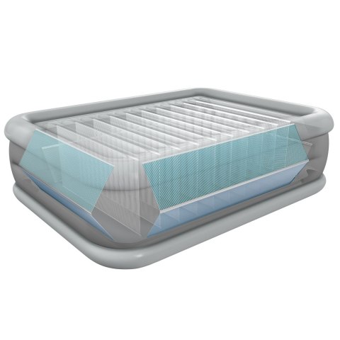 Materac łóżko do spania dwuosobowy z pompką automatyczną - 203x152 cm INTEX 64418 Materac łóżko do spania dwuosobowy z pompką automatyczną - 203x152 cm INTEX 64418