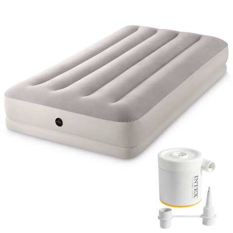 Materac pompowany do spania 191x99x30 cm jednosobowy z pompką USB INTEX 64177 Materac pompowany do spania 191x99x30 cm jednosobowy z pompką USB INTEX 64177