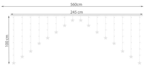 Kurtyna świetlna 136LED - multkicolor 31V KŚ11336 Kurtyna świetlna 136LED - multkicolor 31V KŚ11336