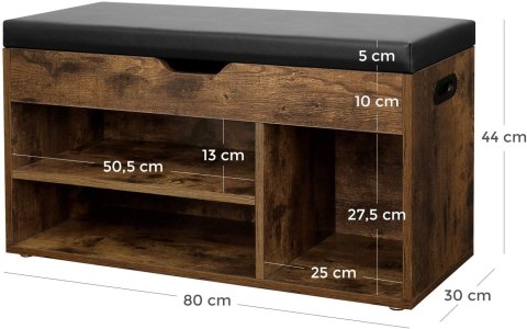 Szafka na buty regał z siedziskiem LOFT drewniana Szafka na buty regał z siedziskiem LOFT drewniana