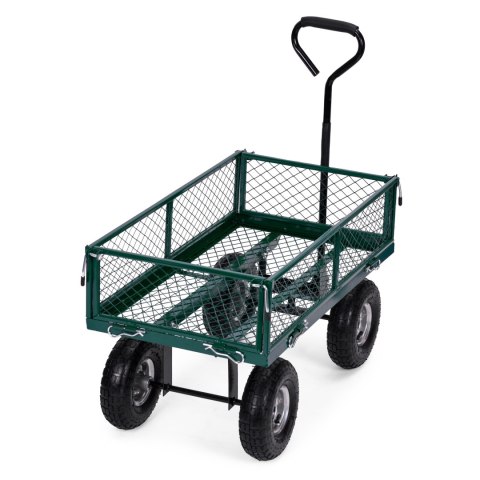 Wózek transportowy ogrodowy 200 kg otwierane burty duże pompowane koła MultiGarden Wózek transportowy ogrodowy 200 kg otwierane burty duże pompowane koła MultiGarden