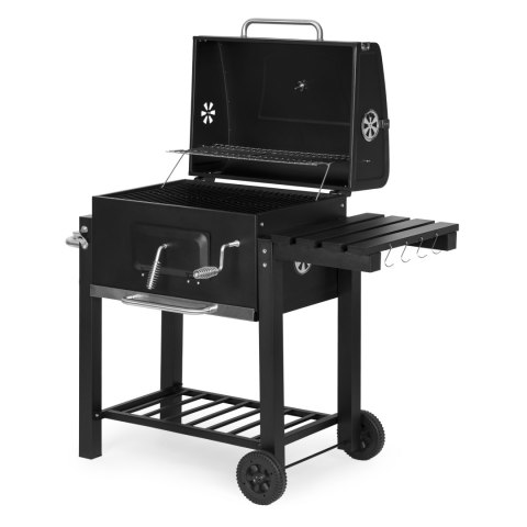 Grill węglowy duży ogrodowy z pokrywą termometr półki koła dmuchawa gratis Grill węglowy duży ogrodowy z pokrywą termometr półki koła dmuchawa gratis