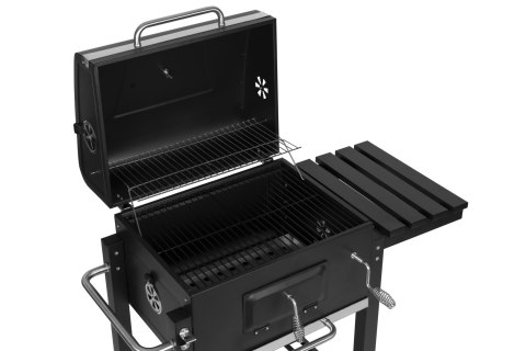 Grill węglowy duży ogrodowy z pokrywą termometr półki koła dmuchawa gratis Grill węglowy duży ogrodowy z pokrywą termometr półki koła dmuchawa gratis