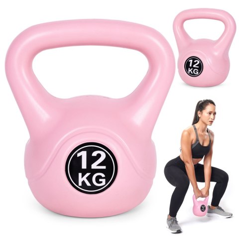 Kettlebell kettle 12 kg do ćwiczeń hantla kula odważnik obciążenie ciężar fitness różowy ModernHome Kettlebell kettle 12 kg do ćwiczeń hantla kula odważnik obciążenie ciężar fitness różowy ModernHome
