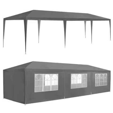 Namiot pawilon ogrodowy handlowy 3x9 m 8 ścianek szary MultiGarden Namiot pawilon ogrodowy handlowy 3x9 m 8 ścianek szary MultiGarden