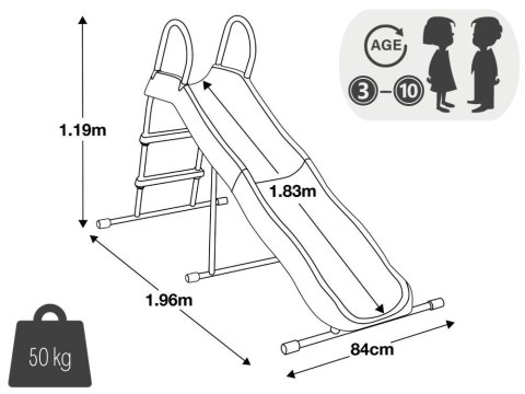 Zjeżdżalnia dla dzieci ogrodowa ślizg 183 cm stal tworzywo - 44106 INTEX Zjeżdżalnia dla dzieci ogrodowa ślizg 183 cm stal tworzywo - 44106 INTEX