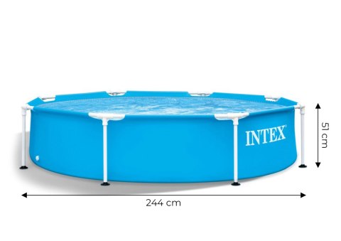 Basen ogrodowy stelażowy okrągły 244x51 Metal Frame INTEX 28205 Basen ogrodowy stelażowy okrągły 244x51 Metal Frame INTEX 28205