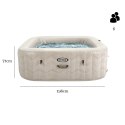 Dmuchane jacuzzi kwadratowe hydromasaż 6 os. 196x71 cm akcesoria premium INTEX 28472