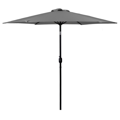 Duży parasol ogrodowy skośny łamany z korbą 6 żeber szary 270 cm MultiGarden Duży parasol ogrodowy skośny łamany z korbą 6 żeber szary 270 cm MultiGarden
