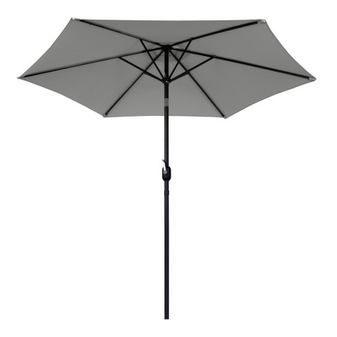 Duży parasol ogrodowy skośny łamany z korbą 6 żeber szary 270 cm MultiGarden Duży parasol ogrodowy skośny łamany z korbą 6 żeber szary 270 cm MultiGarden
