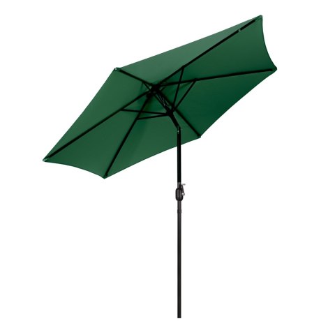 Duży parasol ogrodowy skośny łamany z korbą 6 żeber zielony 270 cm MultiGarden Duży parasol ogrodowy skośny łamany z korbą 6 żeber zielony 270 cm MultiGarden