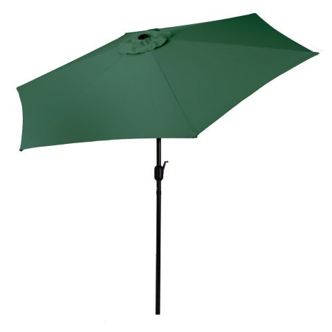 Duży parasol ogrodowy skośny łamany z korbą 6 żeber zielony 270 cm MultiGarden Duży parasol ogrodowy skośny łamany z korbą 6 żeber zielony 270 cm MultiGarden