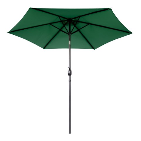 Duży parasol ogrodowy skośny łamany z korbą 6 żeber zielony 270 cm MultiGarden Duży parasol ogrodowy skośny łamany z korbą 6 żeber zielony 270 cm MultiGarden