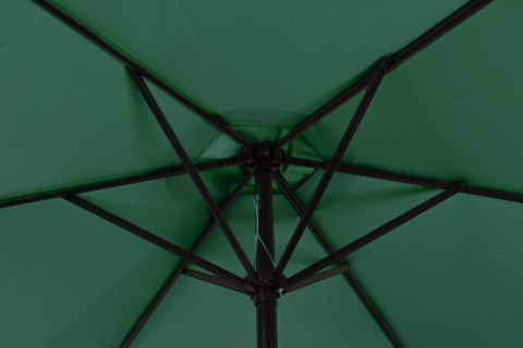 Duży parasol ogrodowy skośny łamany z korbą 6 żeber zielony 270 cm MultiGarden Duży parasol ogrodowy skośny łamany z korbą 6 żeber zielony 270 cm MultiGarden