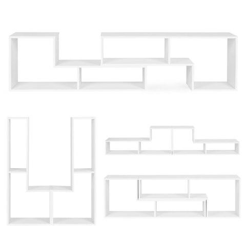 Nowoczesny regał modułowy geometryczny szafka na książki 4 półki ModernHome Nowoczesny regał modułowy geometryczny szafka na książki 4 półki ModernHome