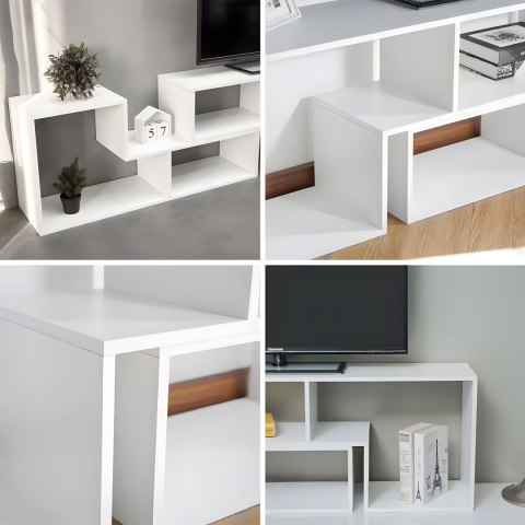 Nowoczesny regał modułowy geometryczny szafka na książki 4 półki ModernHome Nowoczesny regał modułowy geometryczny szafka na książki 4 półki ModernHome