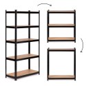 Regał metalowy magazynowy 180x90x30 cm do garażu piwnicy 5 półek 875 kg ModernHome