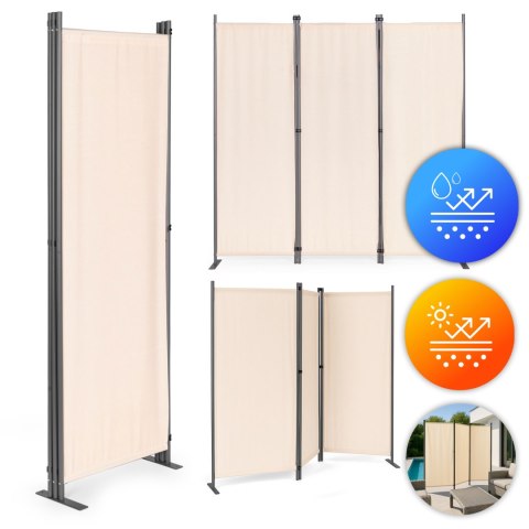 Składany parawan ogrodowy pokojowy 3-panelowy 167x164 cm beżowy MultiGarden Składany parawan ogrodowy pokojowy 3-panelowy 167x164 cm beżowy MultiGarden