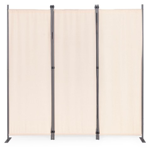 Składany parawan ogrodowy pokojowy 3-panelowy 167x164 cm beżowy MultiGarden Składany parawan ogrodowy pokojowy 3-panelowy 167x164 cm beżowy MultiGarden