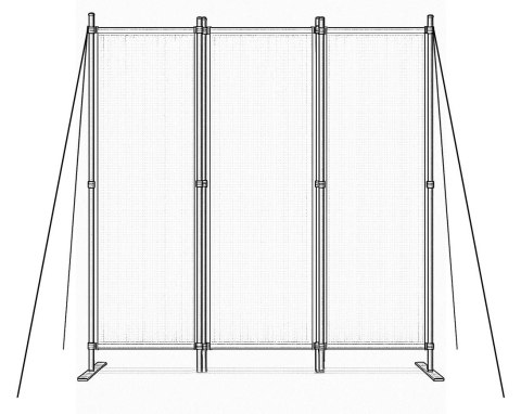 Składany parawan ogrodowy pokojowy 3-panelowy 167x164 cm beżowy MultiGarden Składany parawan ogrodowy pokojowy 3-panelowy 167x164 cm beżowy MultiGarden