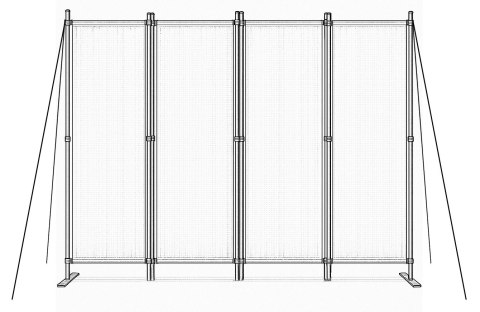 Składany parawan ogrodowy pokojowy 4-panelowy 167x216 cm szary MultiGarden Składany parawan ogrodowy pokojowy 4-panelowy 167x216 cm szary MultiGarden
