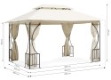 Namiot pawilon ogrodowy altana 3x4m ścianki boczne