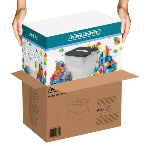 Pudełko na klocki- 2 poziomy Kruzzel 25756 Pudełko na klocki- 2 poziomy Kruzzel 25756