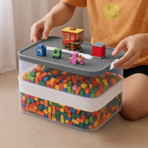 Pudełko na klocki- 3 poziomy Kruzzel 25757 Pudełko na klocki- 3 poziomy Kruzzel 25757