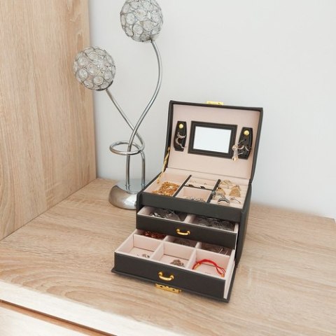 Szkatułka/ kuferek na biżuterię - czarny