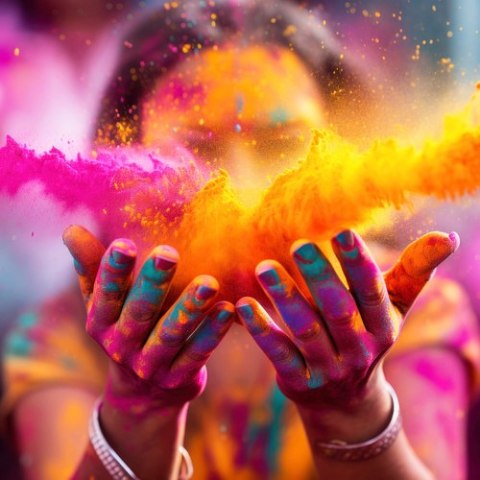 Kolorowy proszek Holi- zestaw 6x100g Kolorowy proszek Holi- zestaw 6x100g